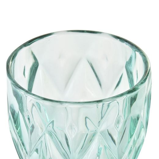 Set di 6 bicchieri da acqua in cristallo turchese, Ø 8,7 x 17 cm | Magellano