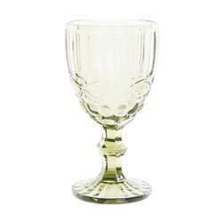 Glass water cup in green, Ø 8.7 x 17 cm | Cabral
