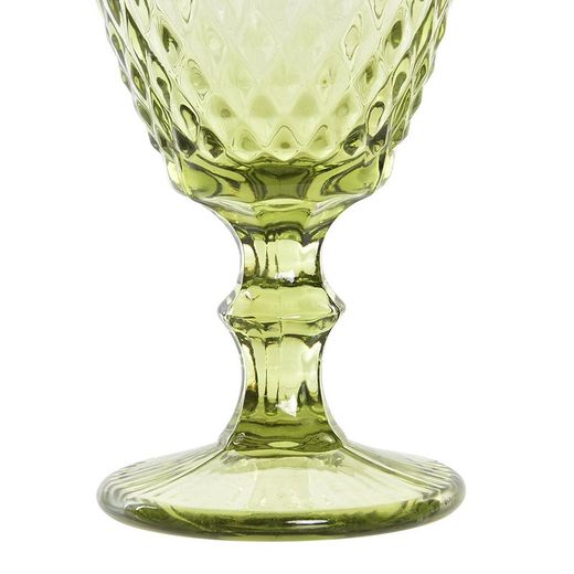 Pack of 6 glass water glasses in green | Days