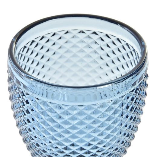 Set of 6 crystal wine glasses in blue, Ø 8 x 15.5 cm | Da Gama