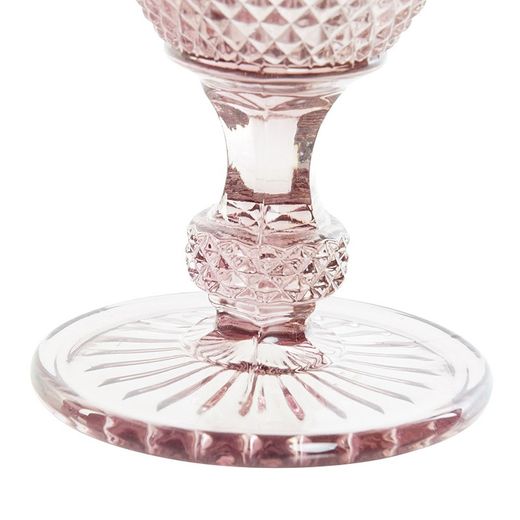 Crystal wine glass in pink, Ø 8 x 15.5 cm | Da Gama