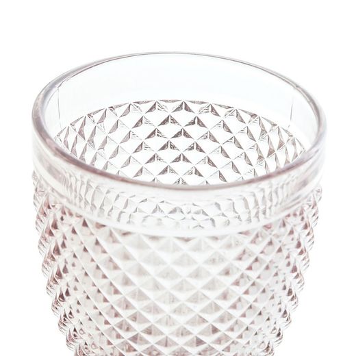 Crystal wine glass in pink, Ø 8 x 15.5 cm | Da Gama