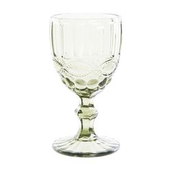 Verre à vin en cristal vert, Ø 8 x 15,5 cm | Cabral