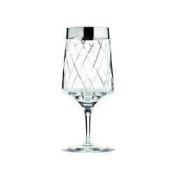 Silver and transparent crystal wine glass, Ø 8.1 x 18.9 cm | Biarritz
