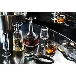 Silver and transparent crystal wine glass, Ø 8.1 x 18.9 cm | Biarritz