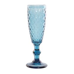 Pack of 6 blue crystal flute glasses | Days