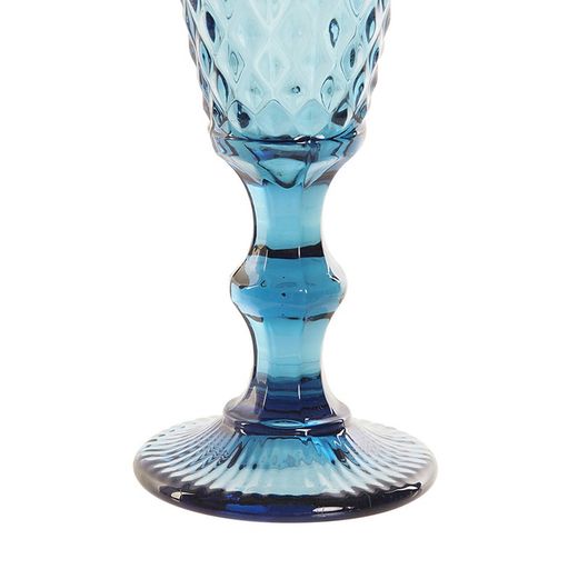 Pack of 6 blue crystal flute glasses | Days