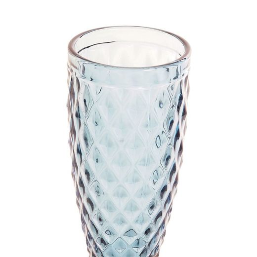 Pack of 6 blue crystal flute glasses | Days