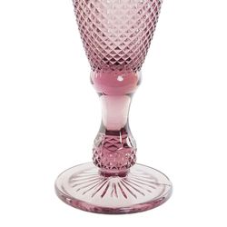 Conjunto de 6 taças para flauta em cristal rosa, Ø 7 x 20 cm | Da Gama