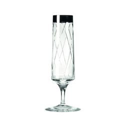 Coppa flute in argento e cristallo trasparente, Ø 8,2 x 20,9 cm | Biaritz
