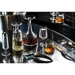 Coppa flute in argento e cristallo trasparente, Ø 8,2 x 20,9 cm | Biaritz