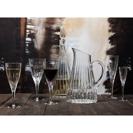 Transparent glass flute cup, Ø 7.1 x 23 cm | fantasy