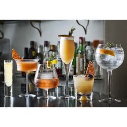 Transparent glass flute cup, Ø 8 x 26 cm | Vinyl