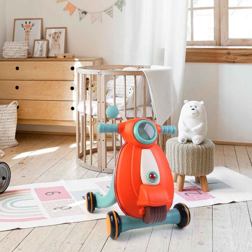 Orange and blue polyethylene ride-on, 43x45x52 cm | Baby Walker