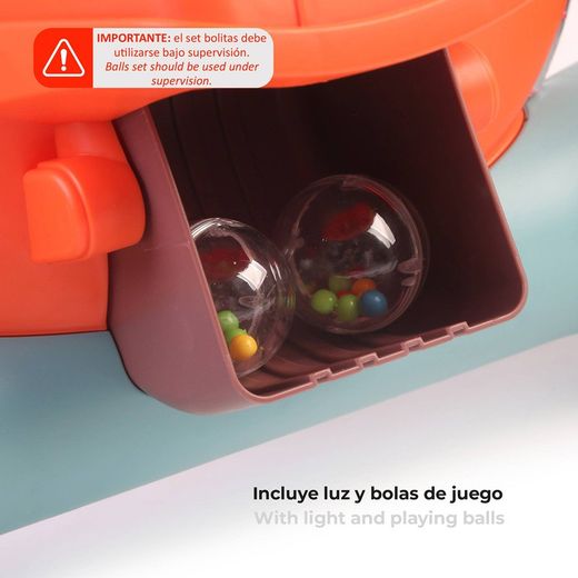 Orange and blue polyethylene ride-on, 43x45x52 cm | Baby Walker