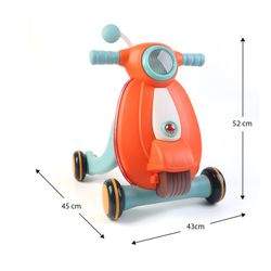Orange and blue polyethylene ride-on, 43x45x52 cm | Baby Walker