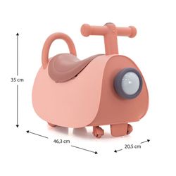 Porteur en polyéthylène rose, 46x20x35 cm | Scott