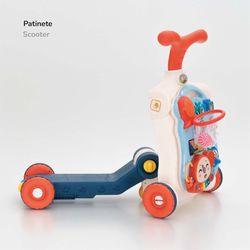 Andador multifuncional em polietileno multicolor, 50x38x60 cm | Carrinho Musical