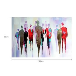 Marcheurs de peinture abstraite (120 x 80 cm) | Série abstraite