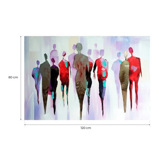 Marcheurs de peinture abstraite (120 x 80 cm) | Série abstraite