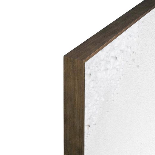 Cuadro abstracto de tejido y madera en multicolor | Alegranza