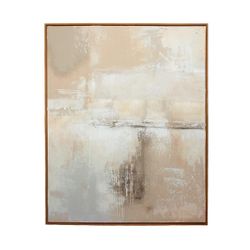 Cuadro abstracto de tejido y madera en multicolor | Arua