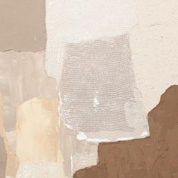 Cuadro abstracto de tejido y madera en multicolor | Habana
