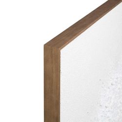 Cuadro abstracto de tejido y madera en multicolor | Manui