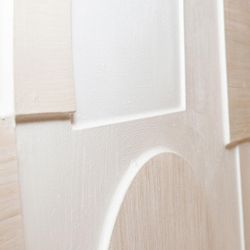Cuadro abstracto de tejido y madera en multicolor | Torino