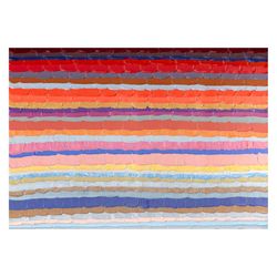Peinture abstraite lignes horizontales couleur (200 x 140 cm) | Série abstraite
