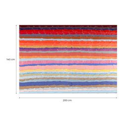 Peinture abstraite lignes horizontales couleur (200 x 140 cm) | Série abstraite