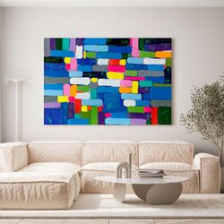 Imagem abstrata pinceladas horizontais (200 x 140 cm) | Série abstrata