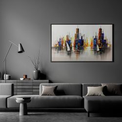 Voiliers abstraits (100 x 60 cm) | Série Nature