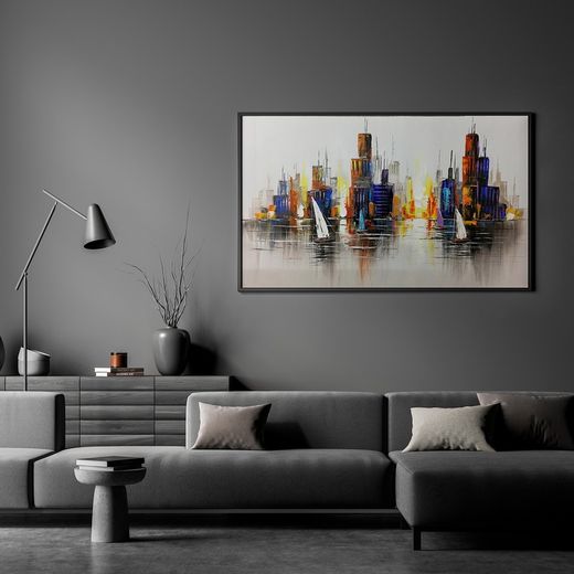 Voiliers abstraits (100 x 60 cm) | Série Nature