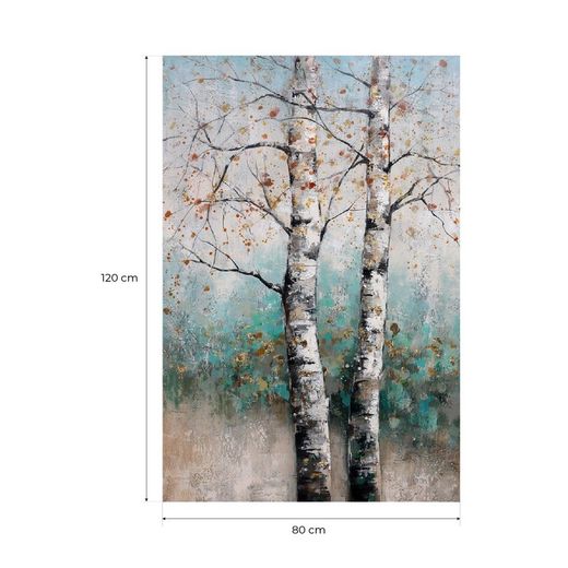 Autumn tree picture green background (80 x 120 cm) | Nature Series