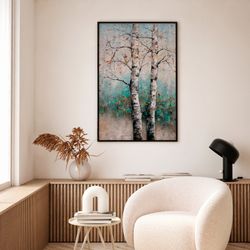Εικόνα δέντρου φθινόπωρο πράσινο φόντο (80 x 120 cm) | Σειρά Φύσεων