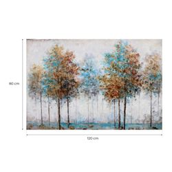 Μπλε δέντρα ζωγραφικής το φθινόπωρο (120 x 80 cm) | Σειρά Φύσεων
