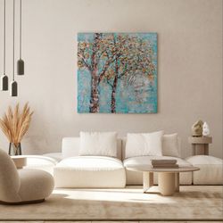 Autumn trees painting set, 2 pieces