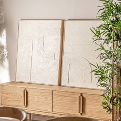 Cuadro de lienzo en beige, 80 x 5 x 100 cm | Marin