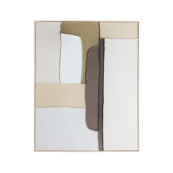 Cuadro de lienzo en beige, verdes y marrones 120 x 5 x 150 cm | Talum