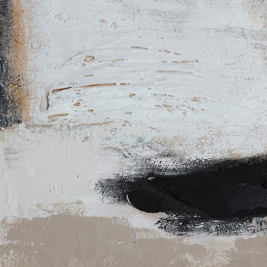 Cuadro de lienzo en negro y arena, 90 x 4 x 120 cm | Levi