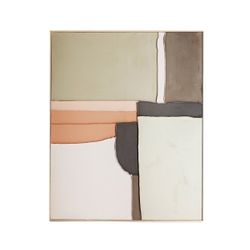 Cuadro de lienzo en verdes y marrones, 120 x 5 x 150 cm | Velum