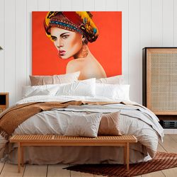 Πίνακας σε καμβά πορτοκαλί, 120 x 4 x 100 cm | Γιούα