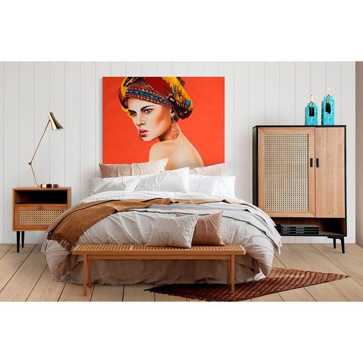 Πίνακας σε καμβά πορτοκαλί, 120 x 4 x 100 cm | Γιούα