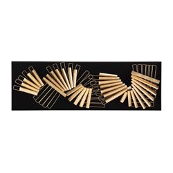 Dipinto in metallo e legno oro/nero, 180 x 8 x 60 cm | d'oro
