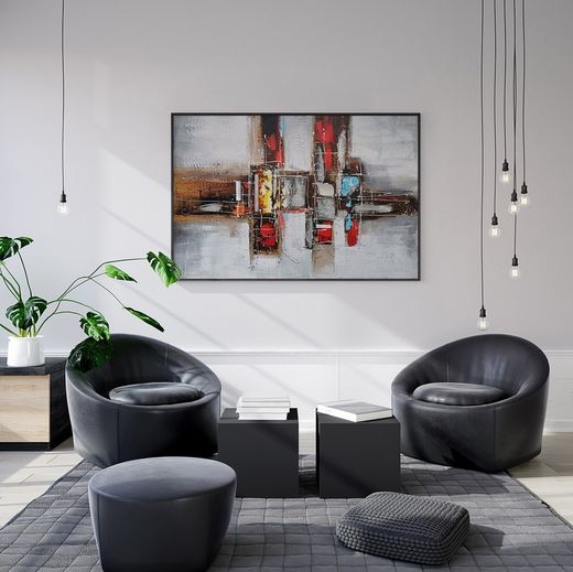 Rectangles de peinture 3D déco, 120x3,5x80 cm | Résumé