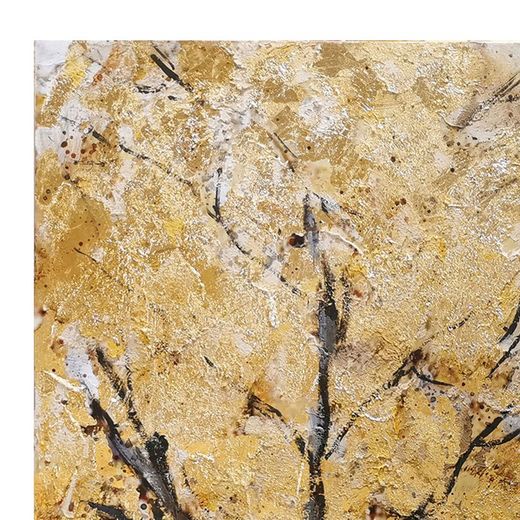 Peinture à l'huile d'arbre d'automne 100x3,5x100 cm | La nature