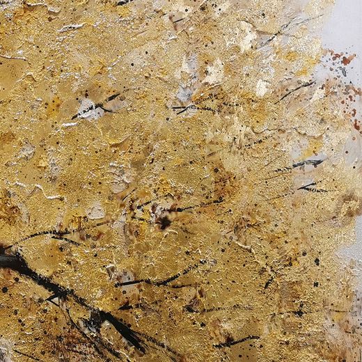 Peinture à l'huile d'arbre d'automne 100x3,5x100 cm | La nature