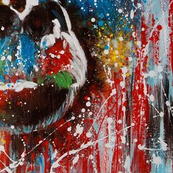 Peinture à l'huile de gorille, 100x3,5x100 cm | Les animaux