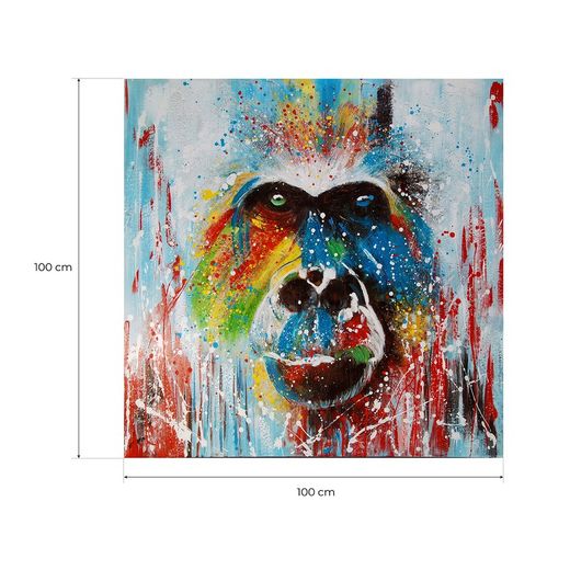 Peinture à l'huile de gorille, 100x3,5x100 cm | Les animaux